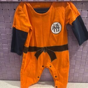 Kids Orange and Black Costume Romper